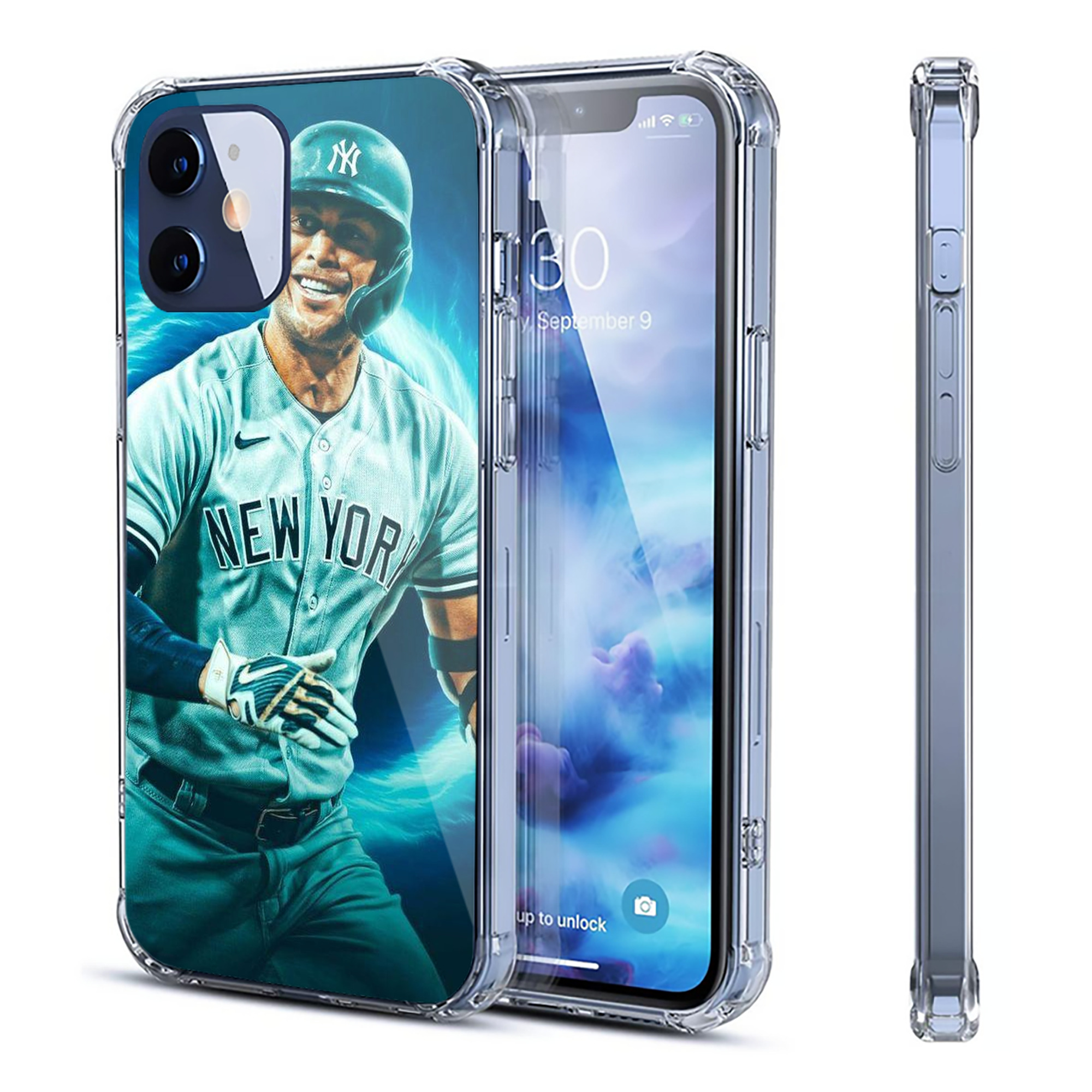 Giancarlo Stanton 35 Clear IPhone 12 Case – Soft TPU With UV Print – Enhanced Drop Protection, Precise Fit, Anti-Fingerprint, Customizable Design, Scratch-Resistant, Yellow-Resistant